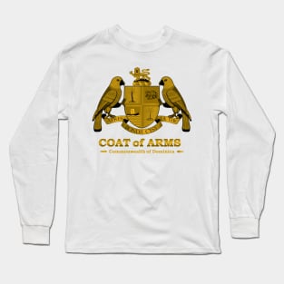 Dominica Coat of arms Black Long Sleeve T-Shirt